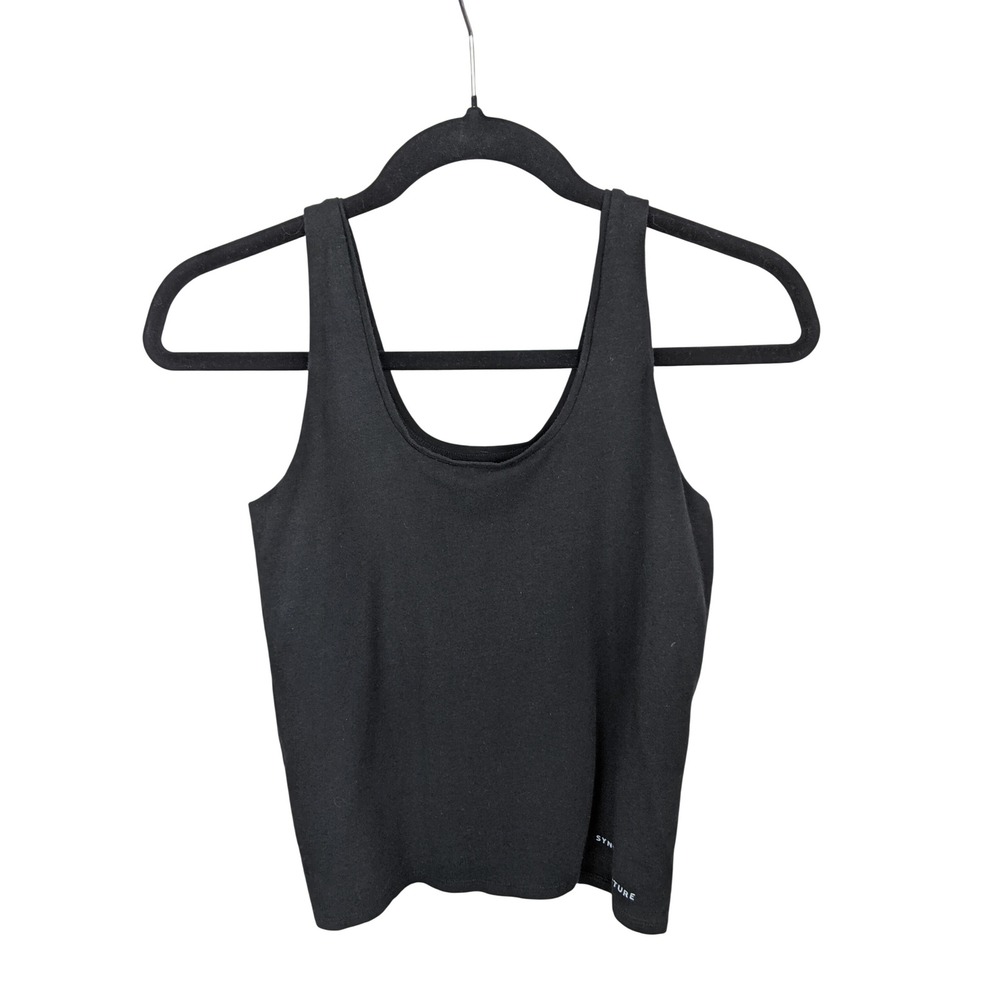 Paka Apparel Black Sync Into Nature Alpaca Blend Tank Top Shelf Bra (no pads) M